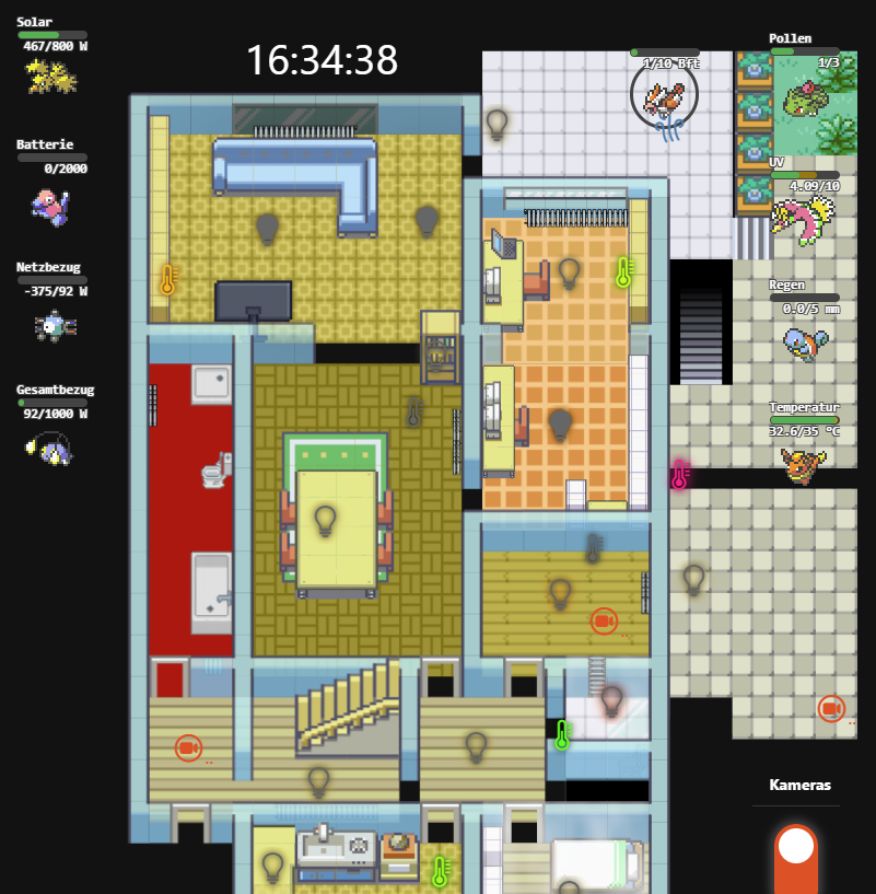 Pokémon floorplan during the day
